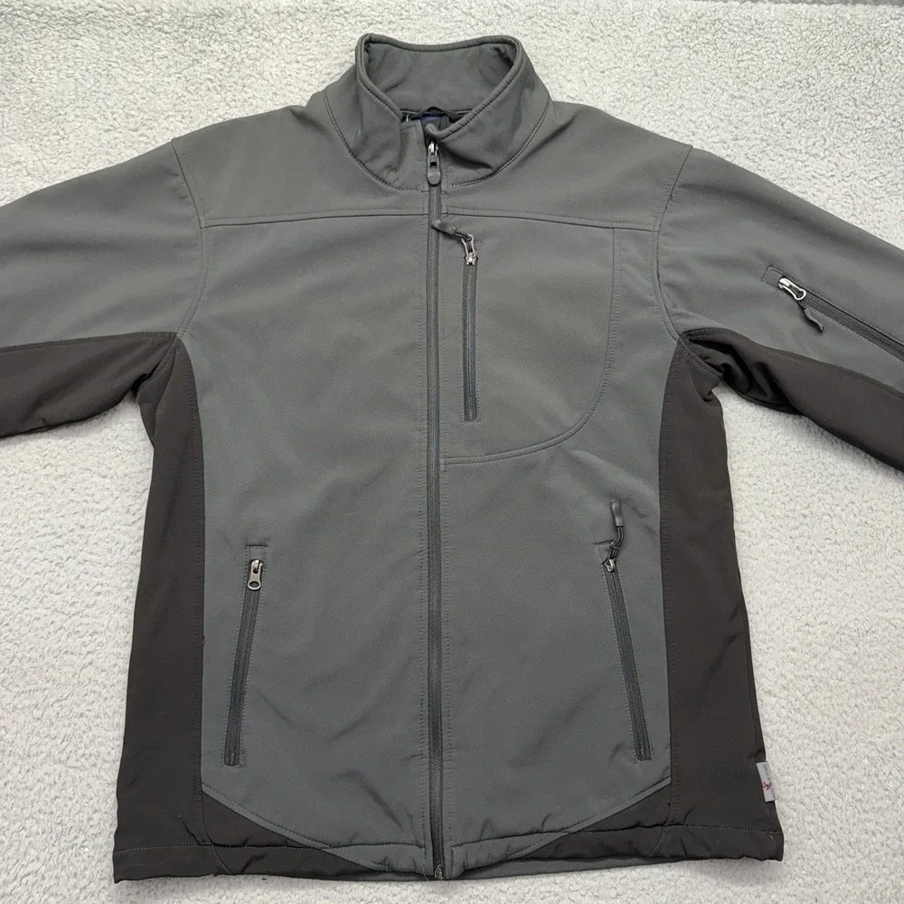 Free Country FCXtreme Mens Medium Black White Fleece Lined Full Zip Jacket